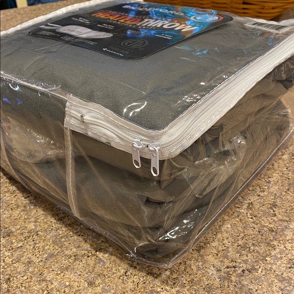 NIP New in Plastic Package Biddeford Heated Throw Blanket Throw Gray - Picture 10 of 14